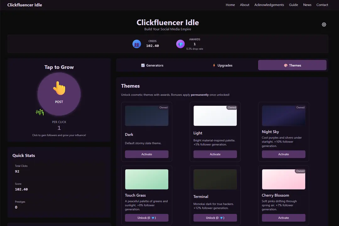 Clickfluencer Idle screenshot 2