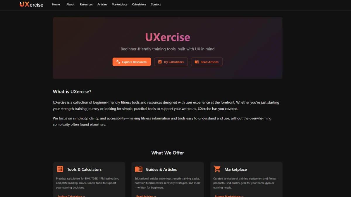 UXercise preview