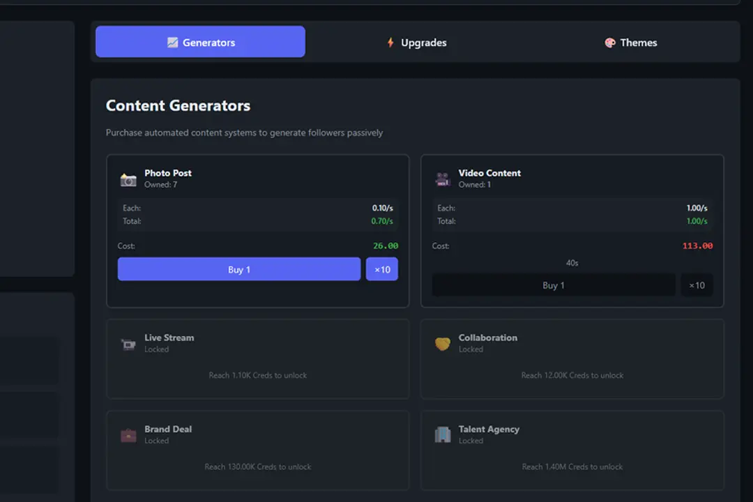 Clickfluencer Idle preview